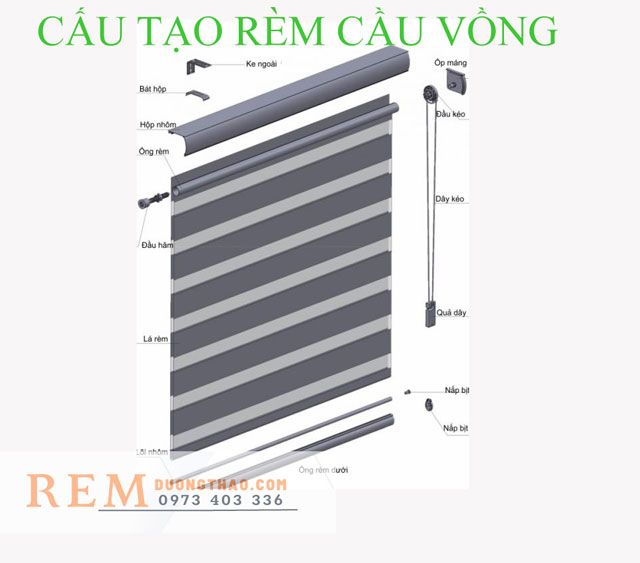 Cấu tạo rèm cầu vồng